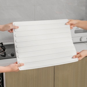 Kitchen Counter Multiple Usage <b>Large</b> Sink <b>Mat</b> Drain Pad for Drying Dishes Silicone Dish Drying <b>Mat</b> for Kitchen Item - Product Image 4