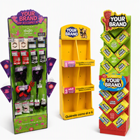 Présentoir en carton sur pied, unité de présentation au sol (FSDU), présentoir promotionnel en carton ondulé pour supermarché et magasin