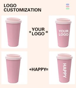 600Ml/20Oz Classic Reusable Plastic Sippy Portable Travel Coffee <b>Mug</b> Microwave Safe Drink Heat Resistant Pint Cup - Product Image 4