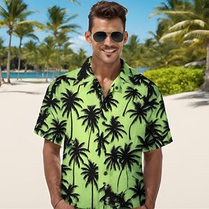 Camicia da uomo con colletto stampato completo da uomo - Product Image 3