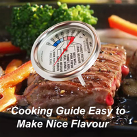 Termometer Dapur Digital Stainless Steel Dial untuk Oven, Memanggang, Air, Daging, Barbekyu, Pengukur Suhu untuk Penggunaan Rumah Tangga