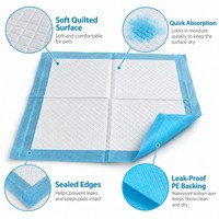Vente en gros usine de tapis d'apprentissage jetables pour chiens, doux, non-tissés, super absorbants, à séchage rapide, anti-fuite, pour chiots, OEM