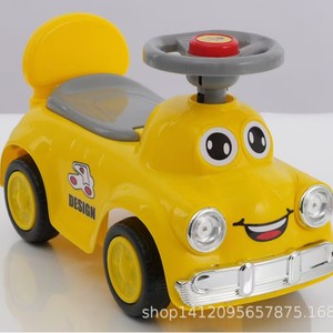 Ride On Car For Kids 1-3 Years Old <b>Plastic</b> Four <b>Wheel</b> Musical Toy Vehicle With Steering <b>Wheel</b> And Seat - Product Image 3