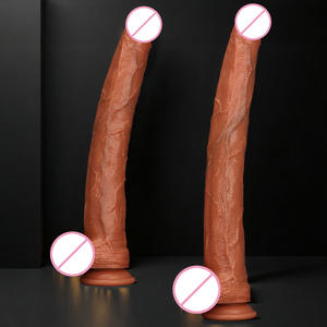 Dildo en silicone souple surdimensionné de style européen et américain avec plug anal, 100% étanche et écologique, portable pour le plaisir féminin - Product Image 1