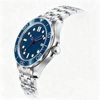 Montre homme 41 mm, montre mécanique de luxe haut de gamme, logo personnalisé, pour montres automatiques NH35, accessoires, verre saphir, 10 atm