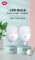 50W Haute Qualité Led Ampoule T125 B22 E27 Luminosité led lampe d'éclairage led ampoule lumières T ampoule