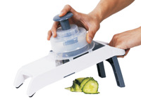 Coupe-pommes de terre et oignons multifonctionnel Mandoline Coupe-légumes avec gadgets de sécurité