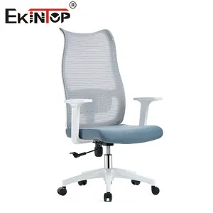 Ekintop pabrik nyaman pengunjung Mesh kain kursi kantor mebel putar eksekutif kursi kantor ergonomis