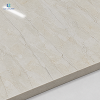 Dalle de pierre de quartz technique Luca |   Grand format aspect marbre blanc 1600x3200mm poli pour plan de travail de cuisine, panneau mural sur mesure