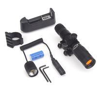 Lampe torche laser tactique verte deux-en-un pour la chasse, pointeur laser à luminosité réglable, rechargeable, télécommande pour base de 20 mm