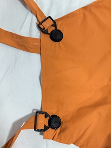 Conjunto Impermeable de <span class=keywords><strong>2</strong></span> Piezas al por Mayor, Chaqueta Impermeable con Capucha Desmontable y Pantalones de Peto, PVC Poliéster Durawear, Ropa Impermeable Naranja para Viajes - Product Image 3