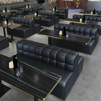 Mobilier de restaurant commercial, ensemble de table et canapé de salle à manger moderne, table de restauration avec chaises pour café, bistrot, hôtel