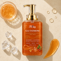 Gel Douche au Glutathion Marque Blanche avec Niacinamide, Exfoliant Corporel pour Peaux Foncées, Vente en Gros