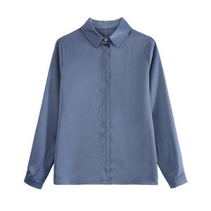 Camicette di <span class=keywords><strong>seta</strong></span> di primavera nuove da <span class=keywords><strong>donna</strong></span> <span class=keywords><strong>camicie</strong></span> a maniche lunghe alla moda camicetta taglie forti camicia da <span class=keywords><strong>donna</strong></span> - Product Image 5