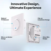 Boîtier double interrupteur Sonoff E2GS Fusion Series (matériau PC) compatible avec MINI-2GS MINI-ZB2GS MINI-ZB2GS-L