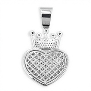 Colgante de Corazón con Incrustaciones de Moissanita VVS, Joyería de Lujo con Corazón Realista - Product Image 2