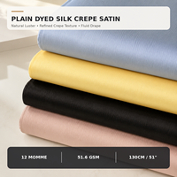 Tissu en crêpe de satin 100% soie de mûrier pour robes de créateurs et production en gros
