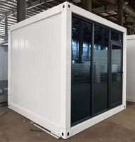 DYCE Maison Conteneur de Luxe de 20 Pieds Préfabriquée Mobile avec Mur Rideau en Verre Détachable