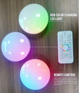 Lámpara de Mesa LED Recargable con Control Remoto, Luz LED PUCK, Luz Cálida y Cambio de Color RGB - Product Image 4