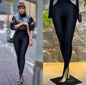Leggings Estilo Occidental con Corte de Bota, Pantalones Ajustados de Longitud Completa, Talla Grande, Cintura Alta, Pantalones Sexys - Product Image 1