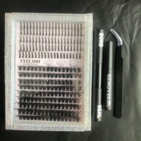 Cils en grappe longue durée, volume naturel, logo personnalisé, DIY, en gros, extensions de cils individuelles, cils en grappe très demandés