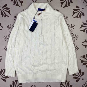 Maglione Invernale da <span class=keywords><strong>Uomo</strong></span> con Collo Alto, Design di <span class=keywords><strong>Marca</strong></span> con Logo Ricamato, Maglione con Zip a un Quarto - Product Image 5