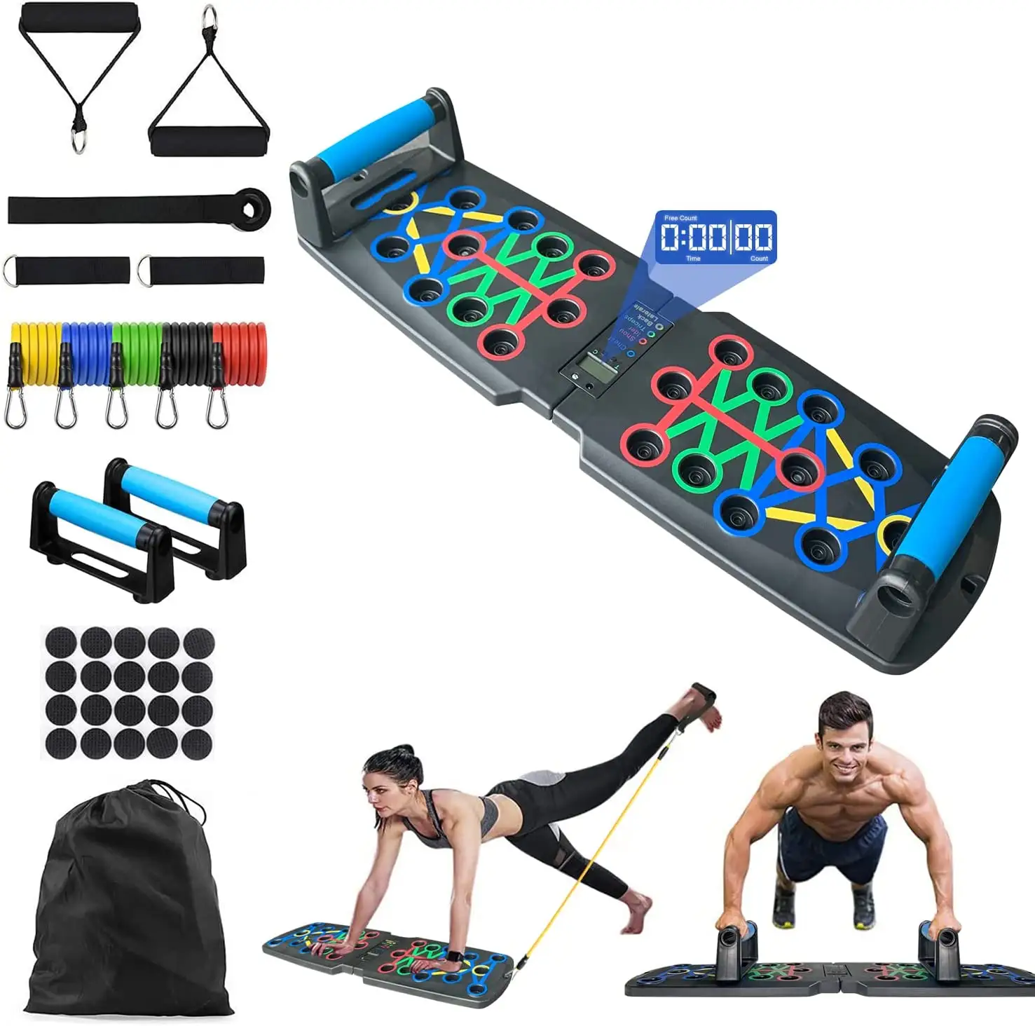 Wellshow Push Up Board Pushup Board Fitness Home Gym Workout Strength Training Equipment