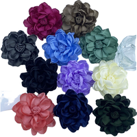 Broche en tissu de haute qualité plaquée argent, faite à la main, en forme de rose, 10 cm, pour mariage, fiançailles, fête, cadeau