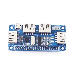 Concentrador de red USB de 4 puertos para Raspberry Pi Zero /Zero W/B +/ 2B/3B, USB a UART para purificación de serie, compatible con USB 2,0/1,1