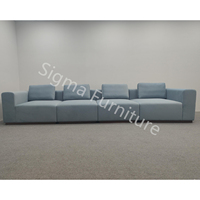 Sofá Modular de color personalizado para el hogar, mueble de interior con base de madera de roble para sala de estar con cojín grueso