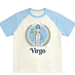 T-shirt pour homme à manches courtes, col rond, imprimé graphique, 100% coton, personnalisé, de haute qualité, motif du zodiaque Vierge - Product Image 1
