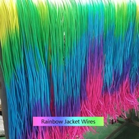 Kabel Pengisian Cepat 3A Micro USB Pelangi Warna-warni OEM dari Kain & PVC untuk Ponsel dan Power Bank Tipe-C Grosir