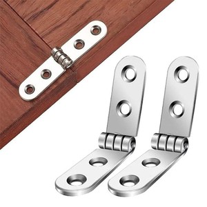 Bisagra abatible de esquina redondeada de 2.5mm, de hierro, para montaje en superficie, diseño moderno y duradero para muebles, puertas de armario y mesas plegables. - Product Image 2