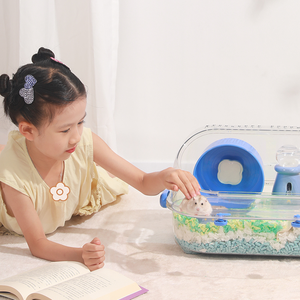 6 في 1 مع جميع الملحقات لوحة زجاجة عجلة Hideout مشاهدة شفافة بالكامل لحامل السفر Dwarf Hamster - Product Image 2