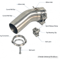 Système d'échappement complet de course modifié de qualité européenne pour moto V8, compatible JOG V8, DIO, BWS, ZX, DIO90, RR, DIO 26AA, ZX 26AA