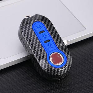 Cover per Chiave Auto e Portachiavi con Motivo in Fibra di Carbonio Pieghevole per Freemont, <span class=keywords><strong>Old</strong></span> Ottimo, Bravo - Product Image 3