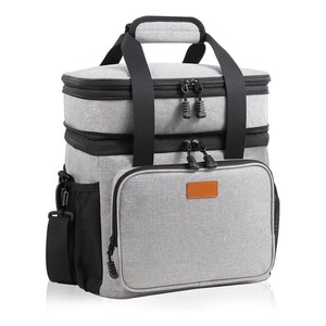 Sac à déjeuner <span class=keywords><strong>isotherme</strong></span> grande capacité, sac <span class=keywords><strong>isotherme</strong></span> double couche avec bandoulière réglable, boîte à déjeuner/pique-nique étanche - Product Image 6