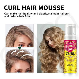 <span class=keywords><strong>Mousse</strong></span> coiffante Oalen 200ml à tenue forte, marque privée, vente en gros, <span class=keywords><strong>mousse</strong></span> pour cheveux bouclés sans résidus pour cheveux frisés - Product Image 4