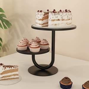 Moderno 2-strati staccabili torta di ferro stand da Dessert Display Set per il matrimonio di Halloween natale con scatola di imballaggio - Product Image 2