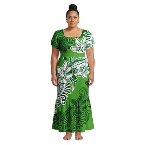 Vestido Samoano de Moda Hawaiana para Mujer, con Lazos, Ropa Polinesia para Fiesta, Baile de Graduación, Vestidos de Sirena con Estampado Tribal Tapa - Product Image 5