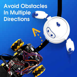 ESP32 IoT WiFi Mecanum rueda programable evitación de obstáculos seguimiento Scratch codificación arrancador Smart <span class=keywords><strong>Robot</strong></span> Car Kit - Product Image 4