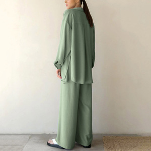 Custom <span class=keywords><strong>Sensual</strong></span> de manga larga para mujer, pijamas exquisita comodidad de lujo en sedoso/ - Product Image 3