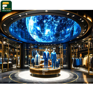 Étagère de présentation de vêtements de luxe, comptoir de vêtements, vitrine de vêtements, meuble en verre - Product Image 1