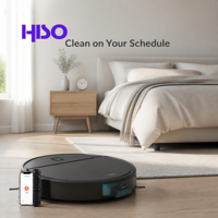 Robot aspirateur et serpillière 3000Pa avec navigation laser gyroscopique, application Wi-Fi et base de recharge automatique pour le nettoyage programmé des poils d'animaux pièce par pièce