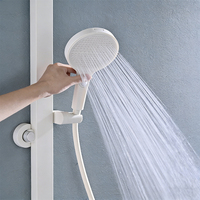 250001 Système de douche cascade moderne en acier inoxydable à quatre fonctions, ensemble mural chromé avec robinet de salle de bain à 2 poignées et douchette à main