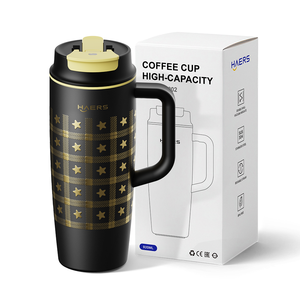 แก้วกาแฟสุญญากาศแบบพกพา ดีไซน์ทันสมัย ผลิตตามสั่ง พร้อมฝา <span class=keywords><strong>2</strong></span> in 1 และหลอด - Product Image 2