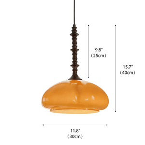 Lámpara <span class=keywords><strong>Colgante</strong></span> Nórdica Moderna Retro para <span class=keywords><strong>Restaurante</strong></span> o Cafetería, de Metal, Vidrio y Madera, LED de Alta Calidad, Nuevo Diseño Único, Lámpara <span class=keywords><strong>Colgante</strong></span> Citrus Bloom - Product Image 6