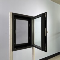 Ventanas Exteriores Abatibles de Aluminio con Rotura de Puente Térmico, Insonorizadas, Resistentes a Huracanes, de Triple Acristalamiento, para Proyectos de Villas Modernas, con Eficiencia Energética