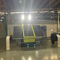 Tour d'éclairage mobile solaire 7m 8m 9m personnalisable, alimentation multiple diesel 4*400W solaire 4*150W LED pour travaux de construction nocturne