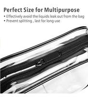 Trousse à cosmétiques transparente en PVC, trousse de maquillage professionnelle pour dames, pochette zippée, sacs de toilette transparents